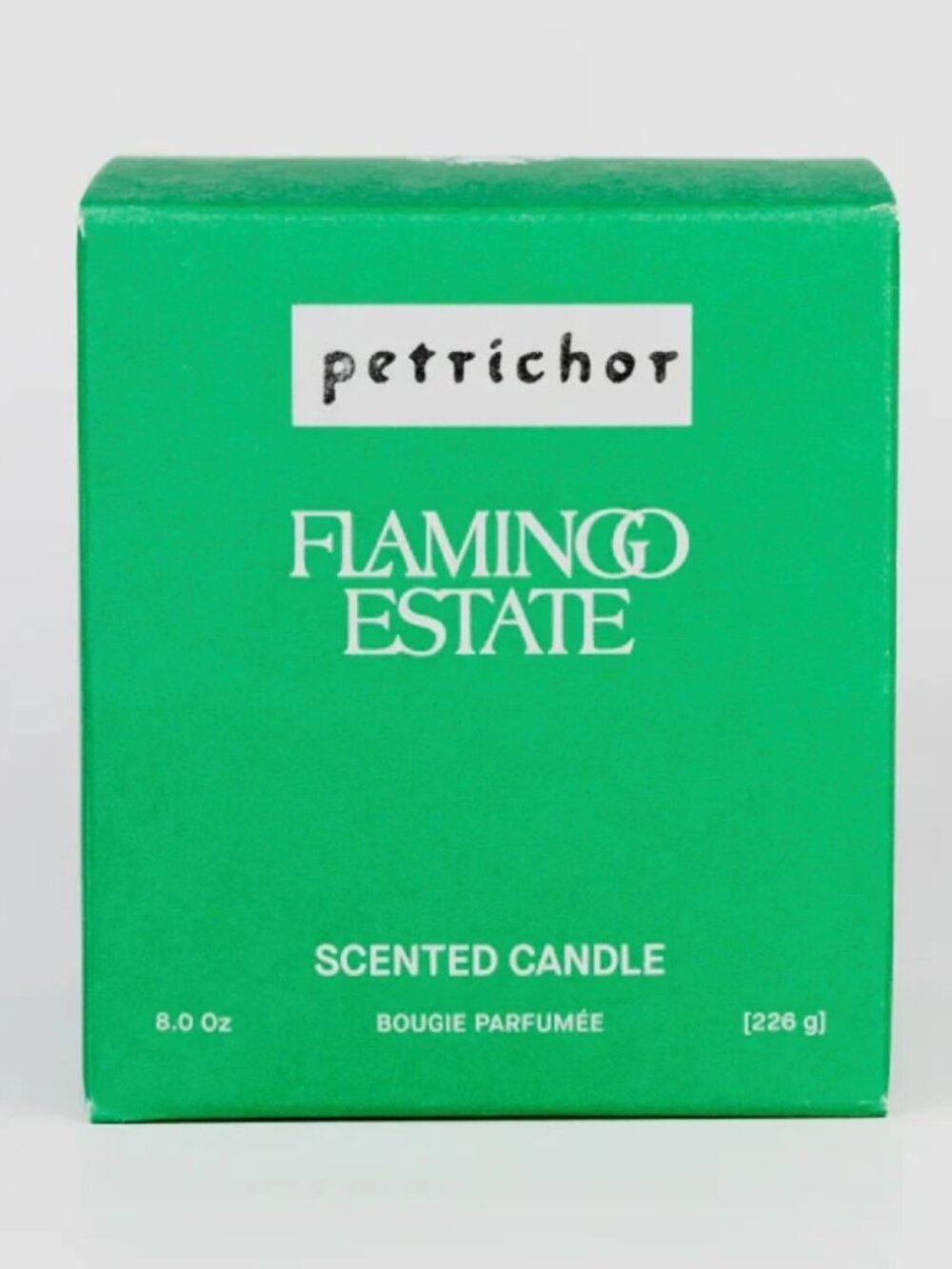 Flamingo Estate Candle - Petrichor Scented - 8oz. w/box NEW